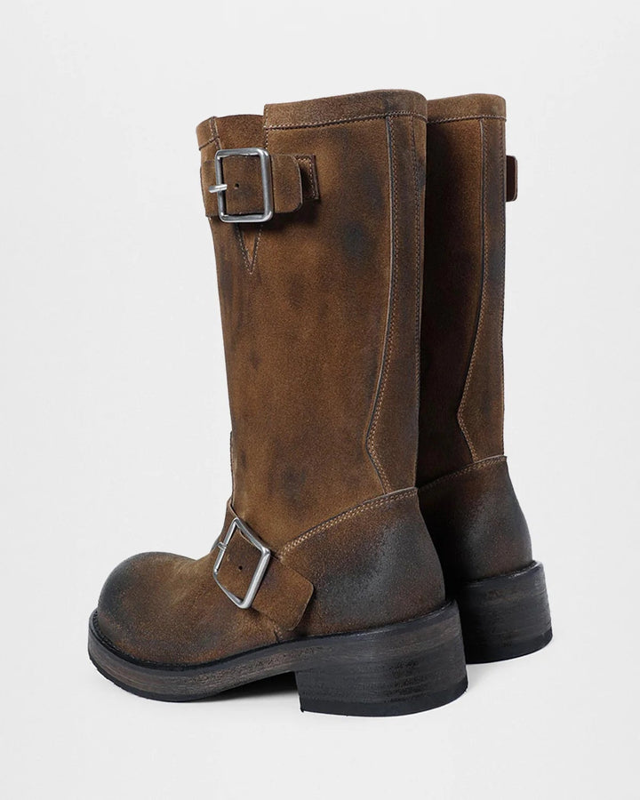 Sarith Engineer Biker Boots with Buckles
