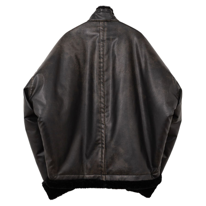 Coated Big Zip Boa Jacket