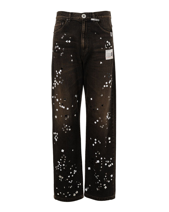 Embellished Denim Pants