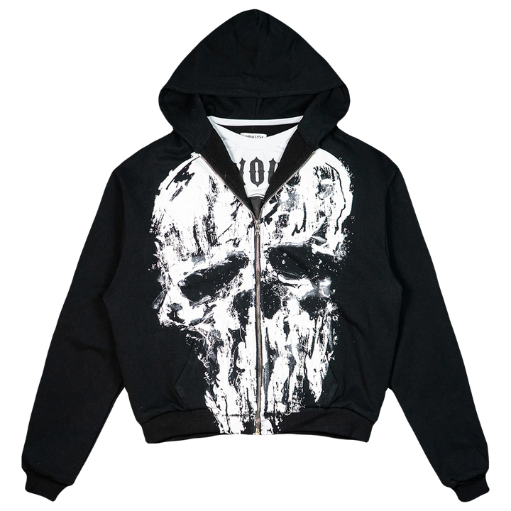 Pullover Hoodie with Zip Up Illusion