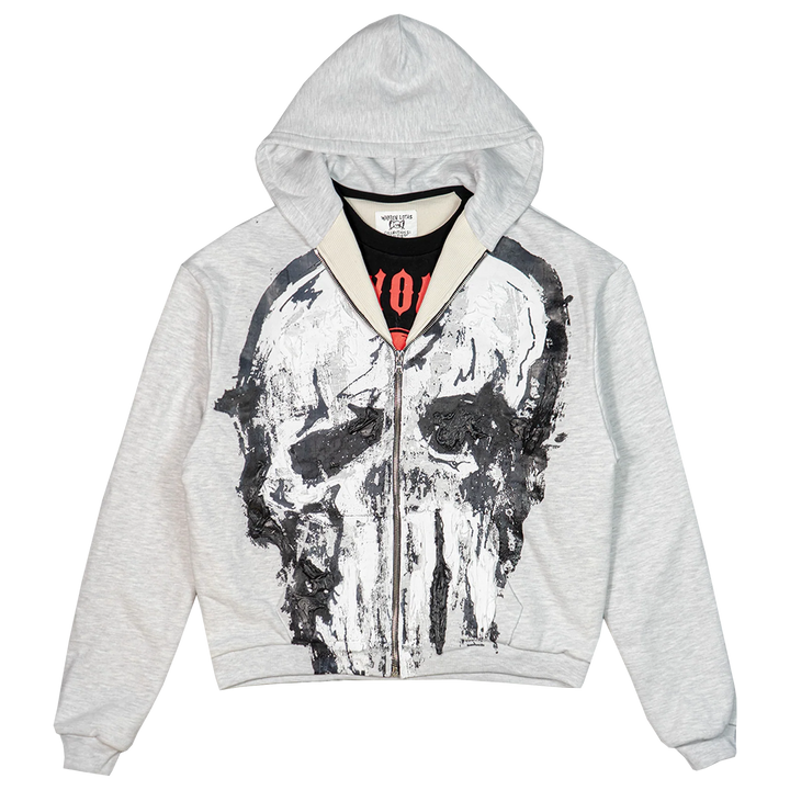 Pullover Hoodie with Zip Up Illusion