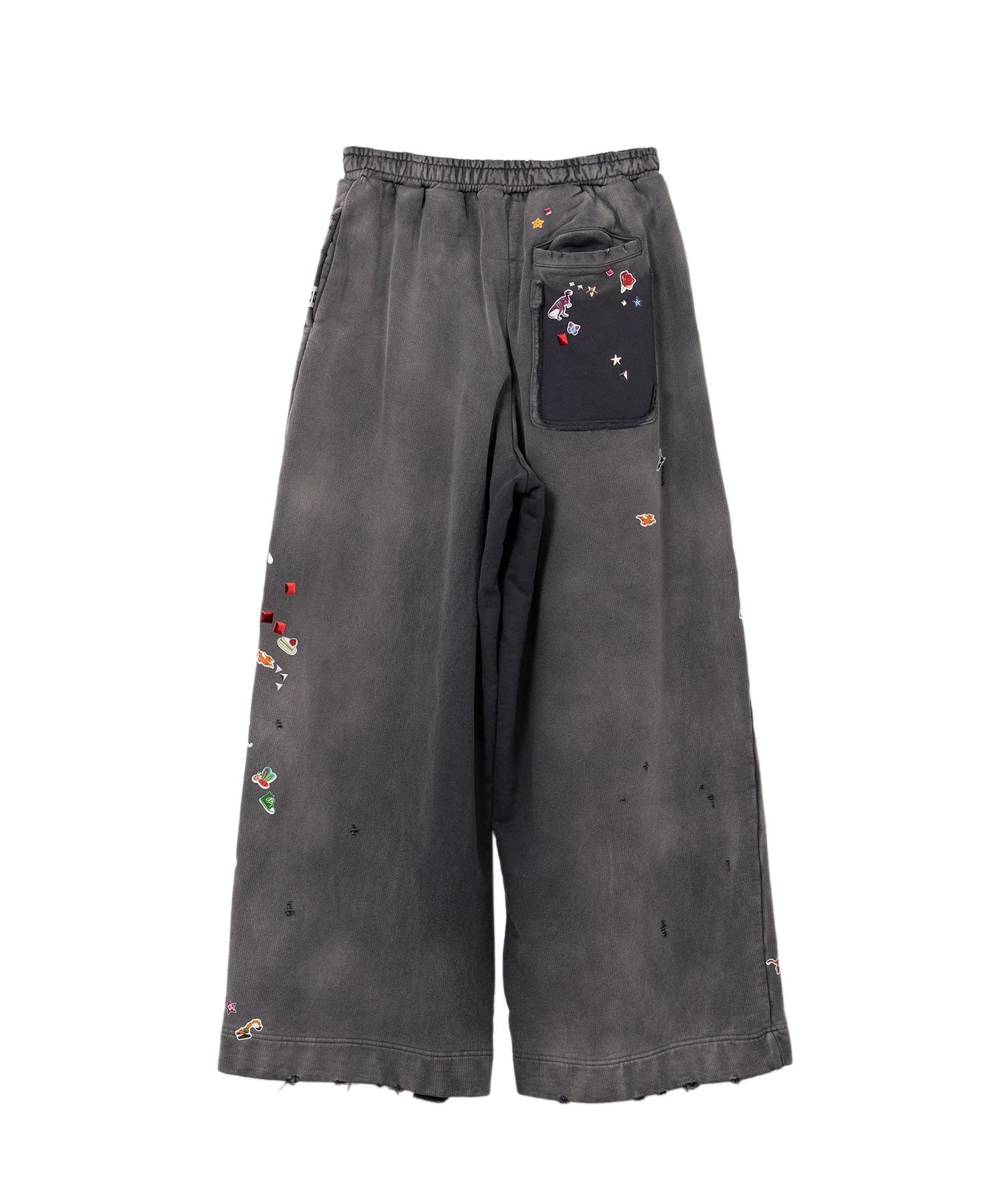 Sun Faded Like Sticker Print Wide Sweat Pants – Patron of