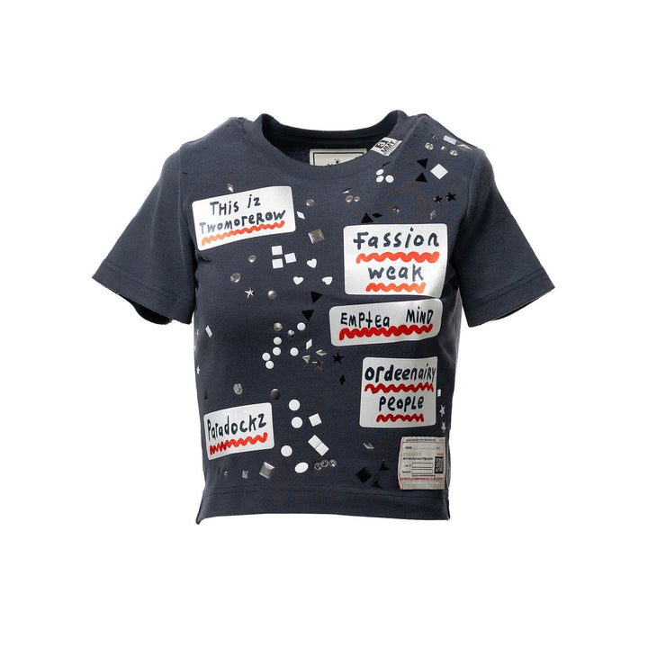 Embellished Sticker Mini T-shirt