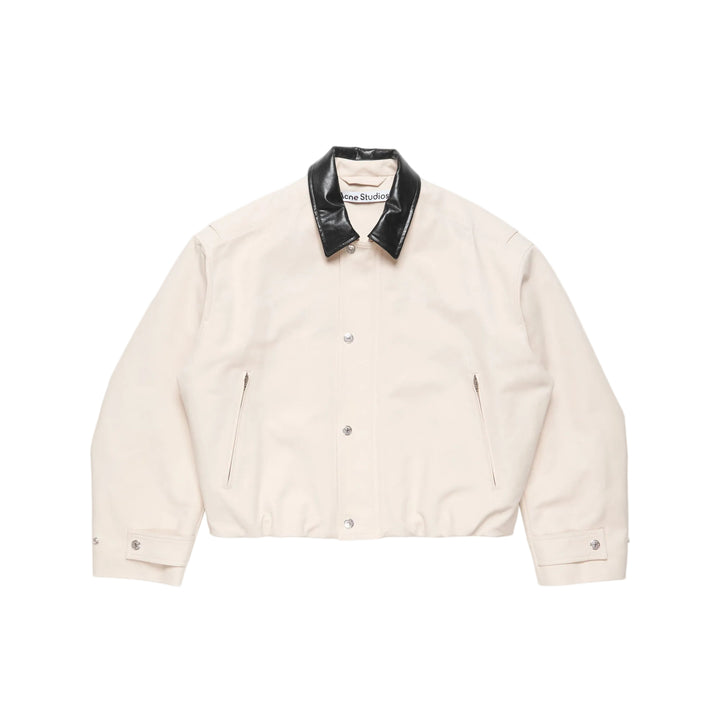 Bomber with Leather Collar