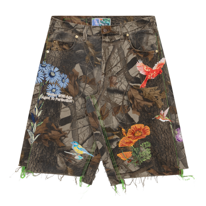 Amalia Triple-Wide Long Camo Short