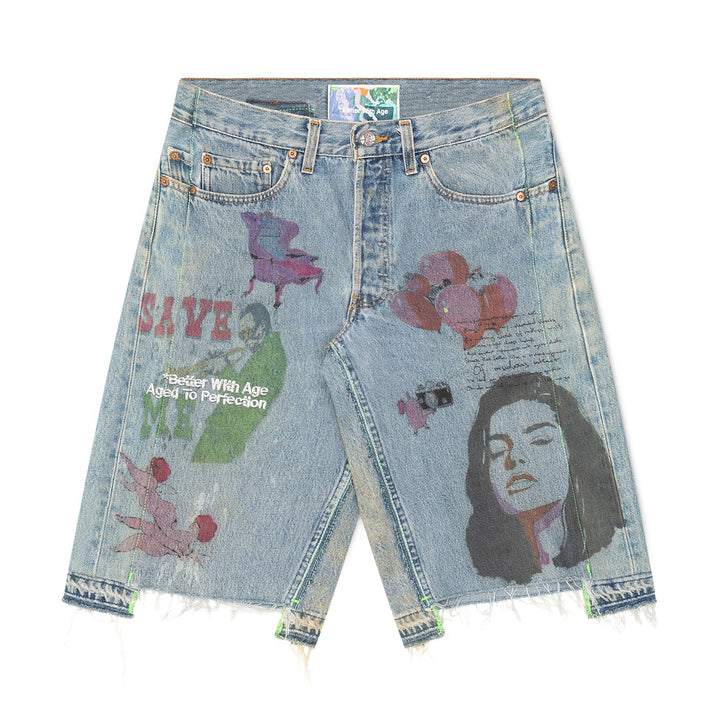 Harrison Triple-Wide Denim Short