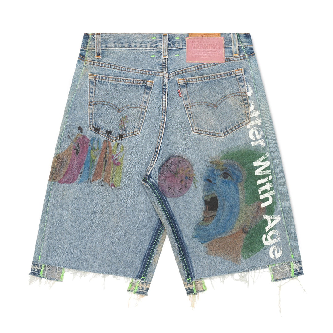 Harrison Triple-Wide Denim Short