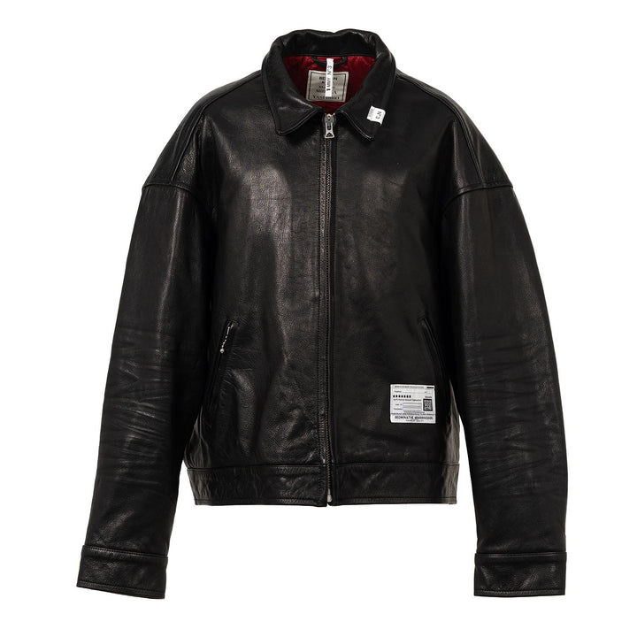 "BEDWIN & THE MMY” Leather Zip Jacket