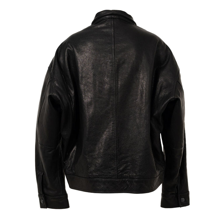 "BEDWIN & THE MMY” Leather Zip Jacket