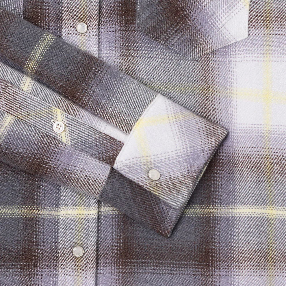 Shadow Plaid Cashmere Shirt