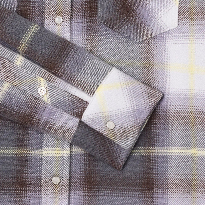 Shadow Plaid Cashmere Shirt