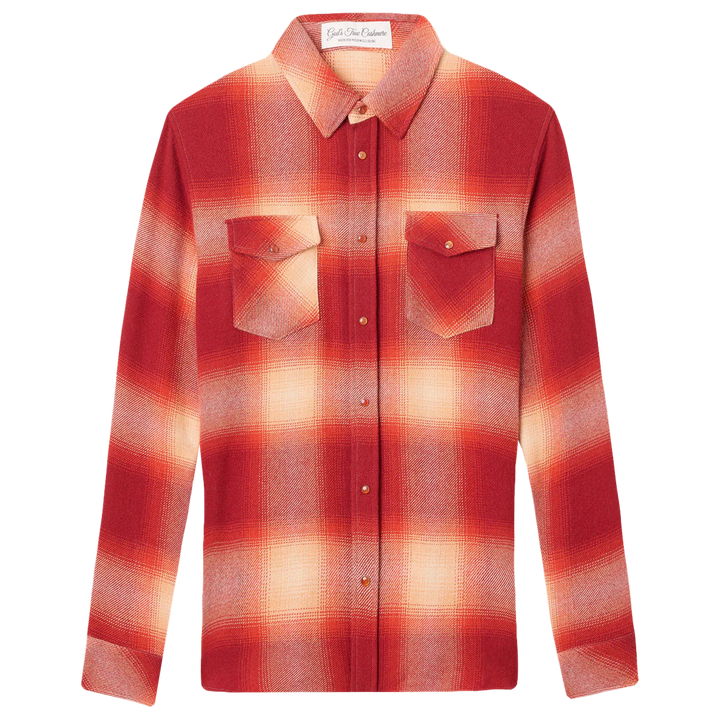 Shadow Plaid Cashmere Shirt