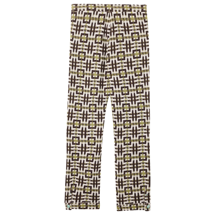 Lime Antique Geo Cashmere Knit Pant