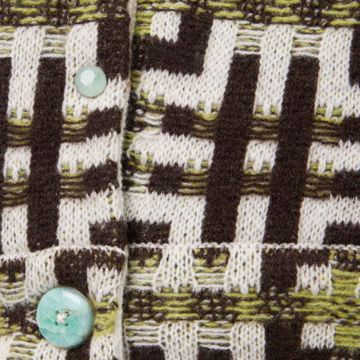 Lime Antique Geo Cashmere Knit Pant