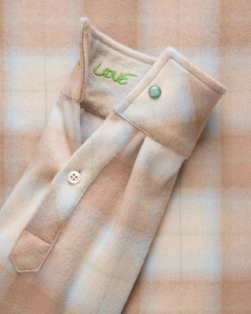 Champagne Tartan Cashmere Shirt LE