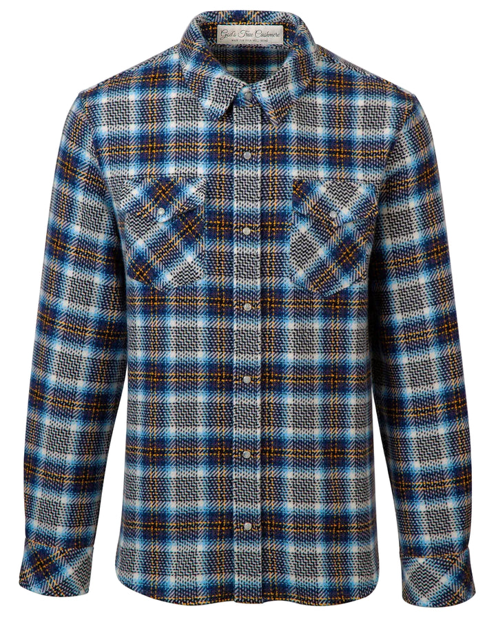 Lightning Storm Tartan Cashmere Shirt