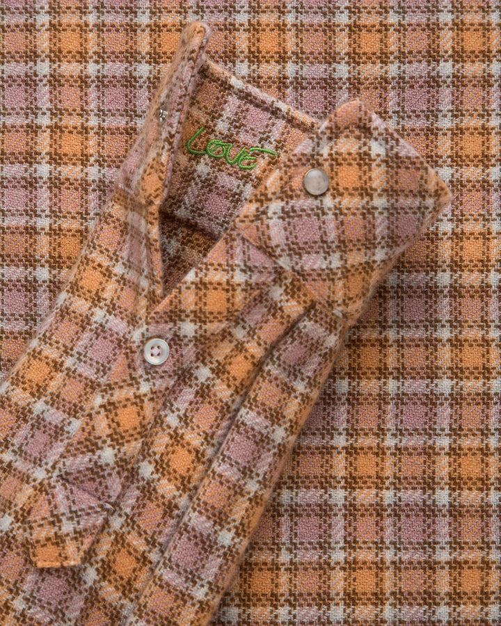 Midnight Rose Plaid Cashmere Shirt
