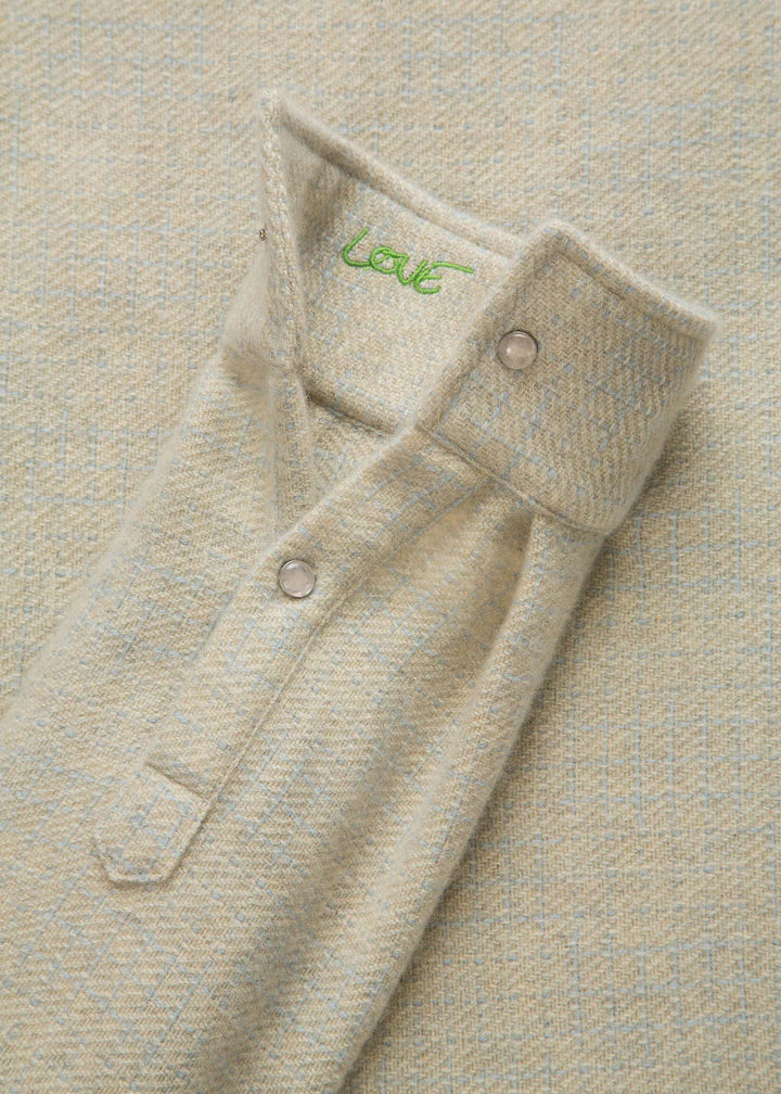Pearlescent Ombre Check Cashmere Shirt