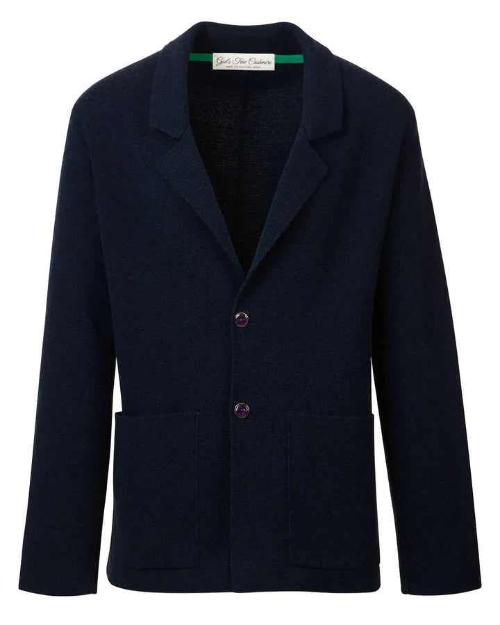 Navy Knit Travel Blazer