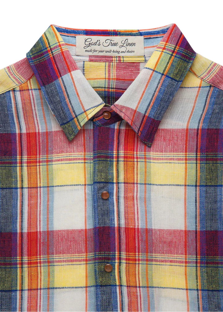 Daybreak Plaid Linen Shirt