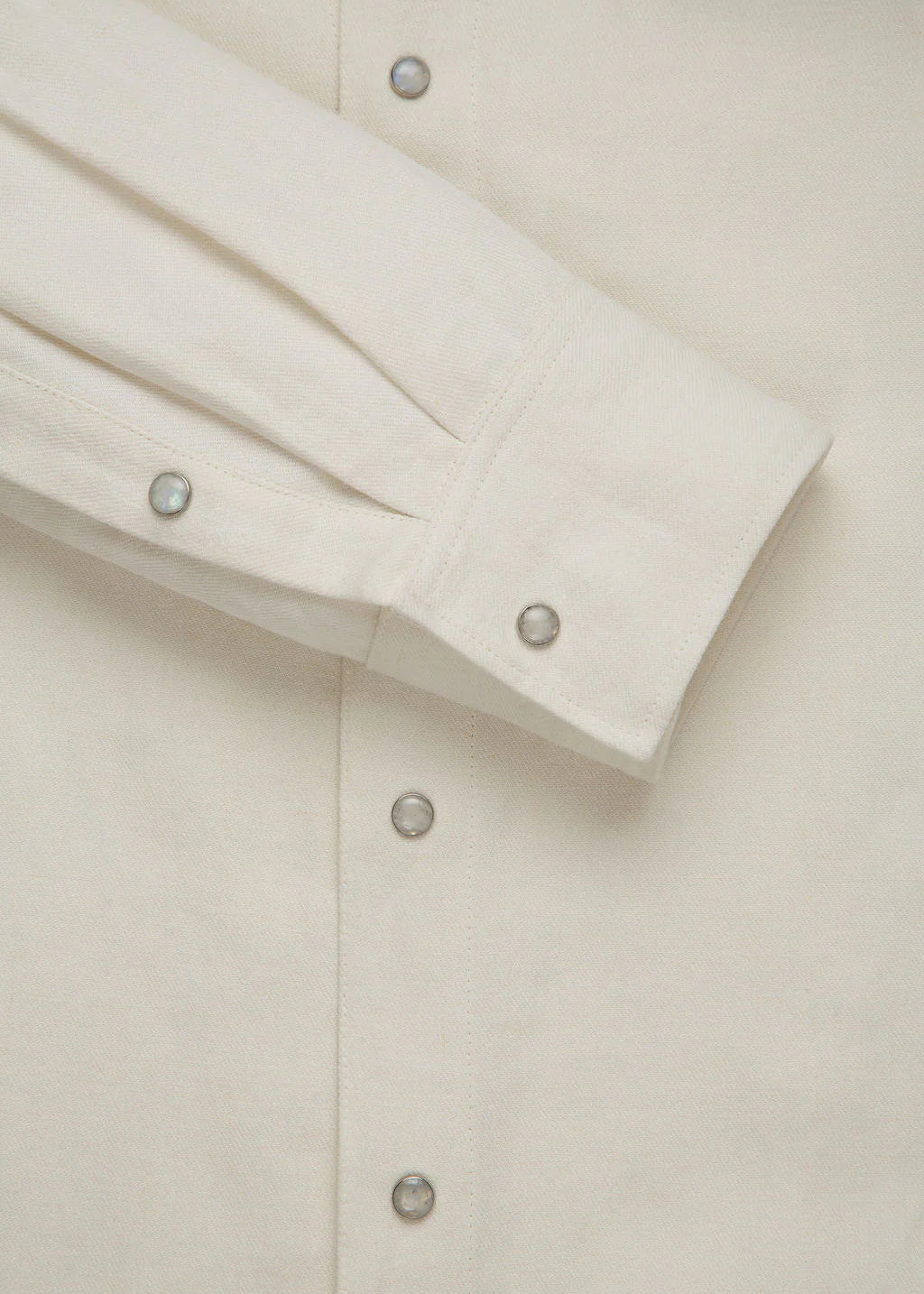 Ivory Solid Linen Shirt