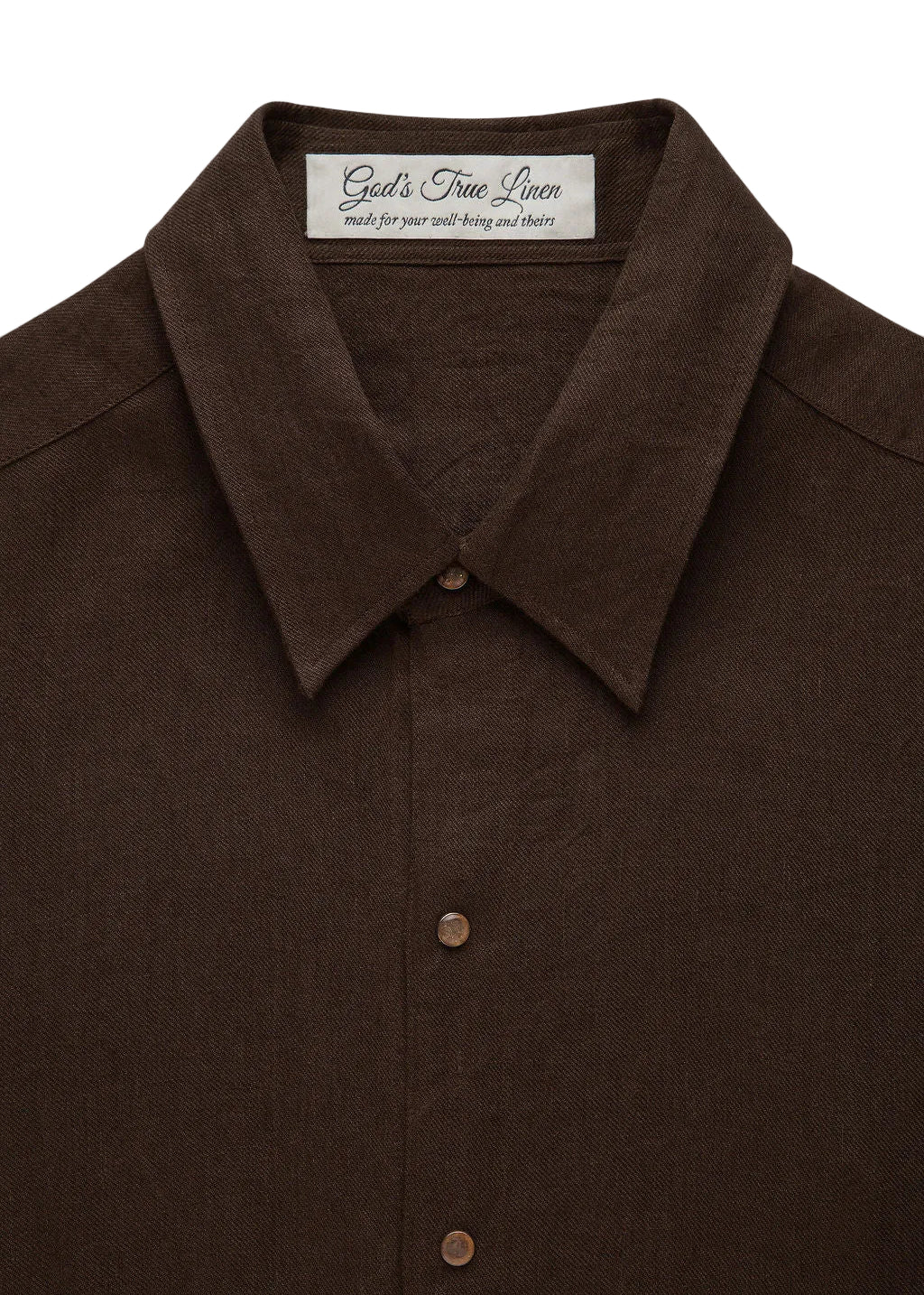 Cocoa Solid Linen Shirt