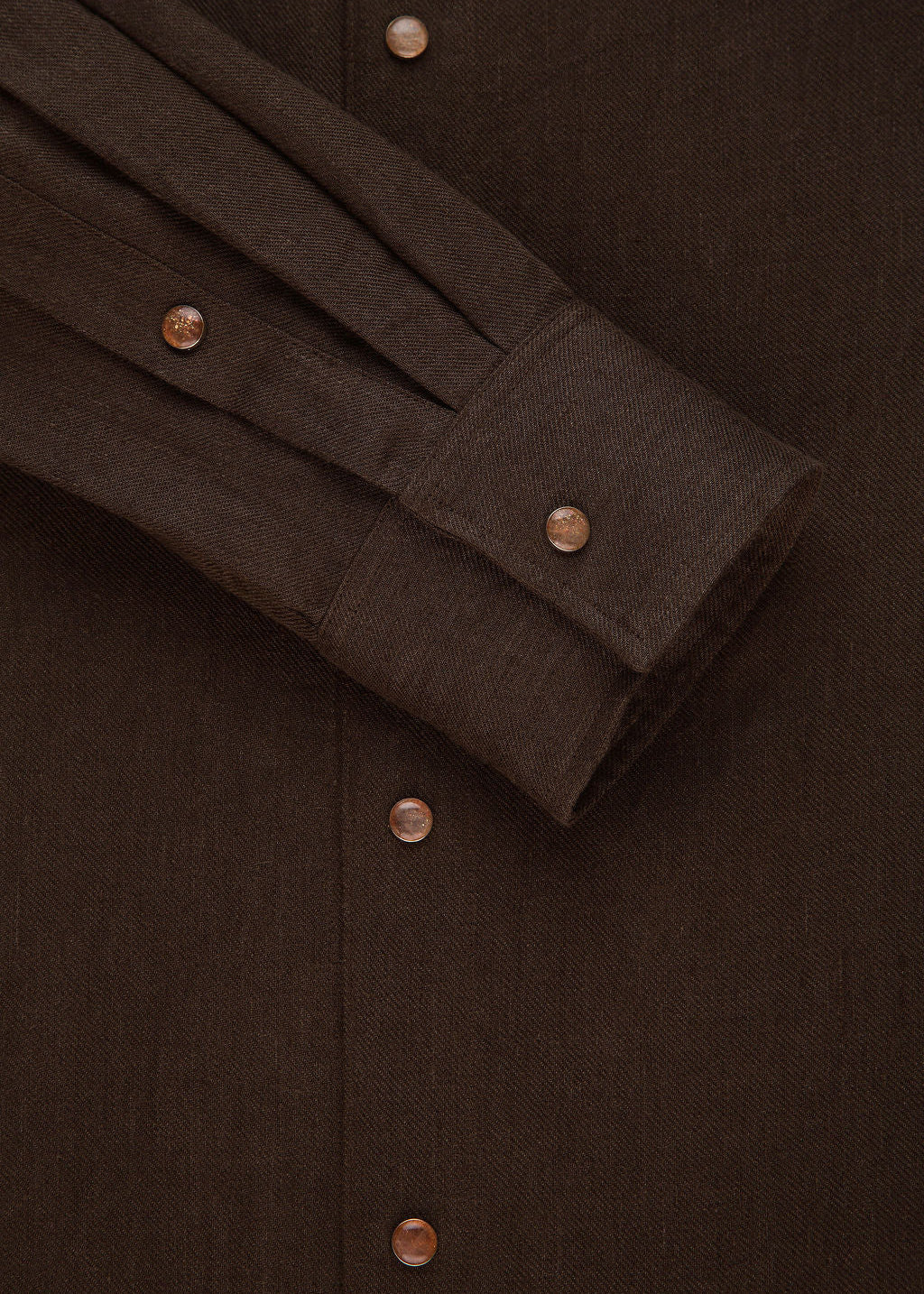 Cocoa Solid Linen Shirt
