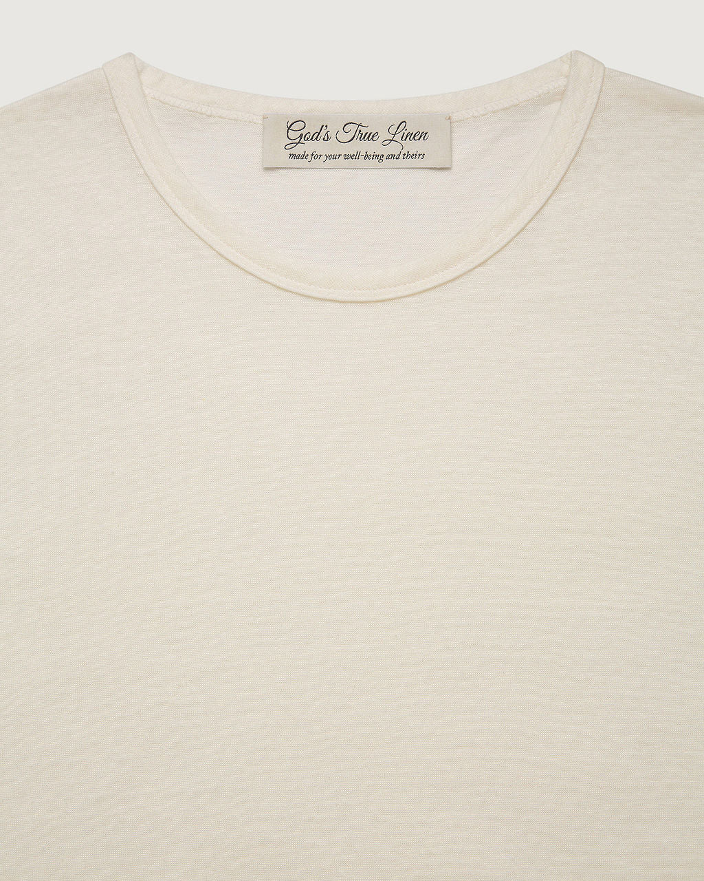 Ivory Signature Linen T-Shirt Jersey