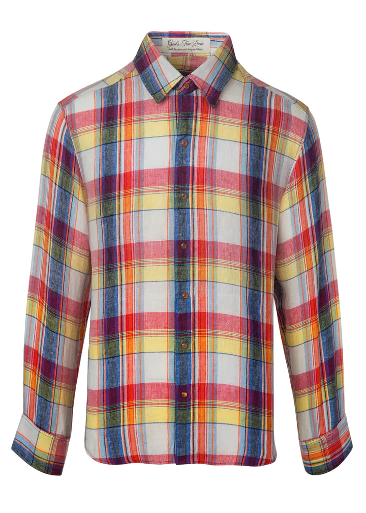 Daybreak Plaid Linen Shirt