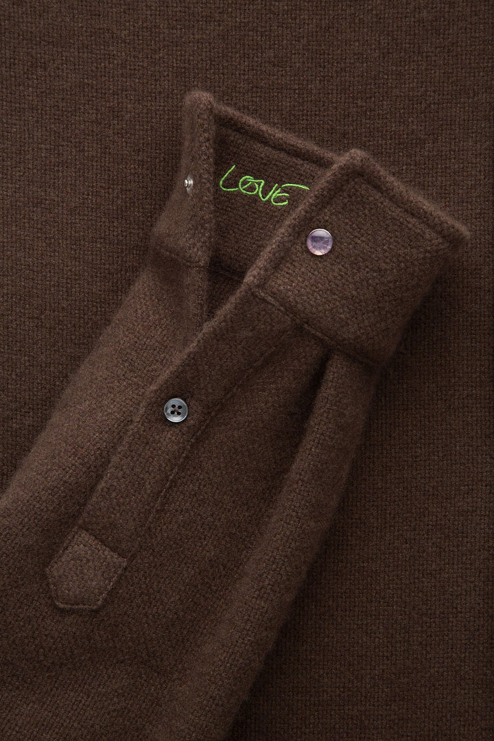 Chocolate Brown Solid Cashmere Shirt