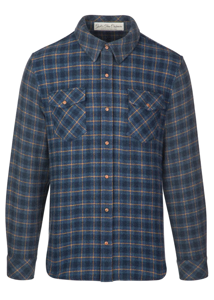 Rugged Explorer Plaid Cashmere Shirt