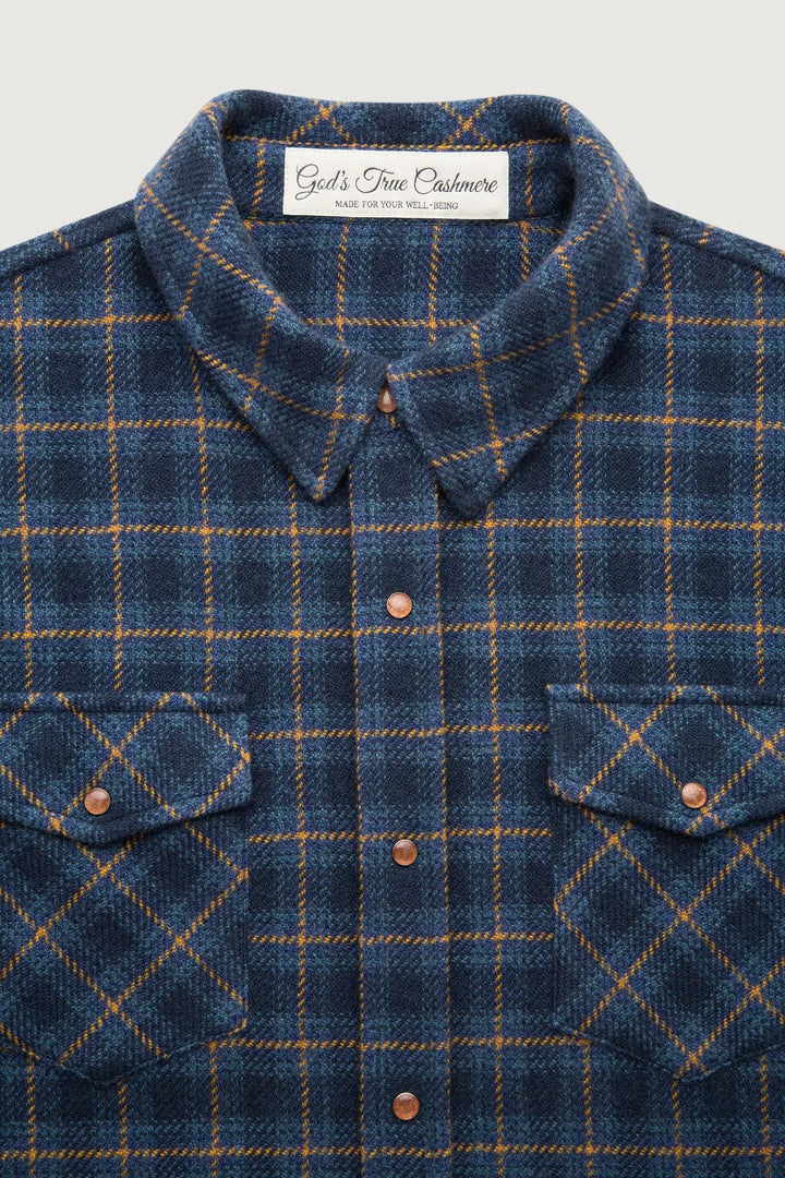 Rugged Explorer Plaid Cashmere Shirt