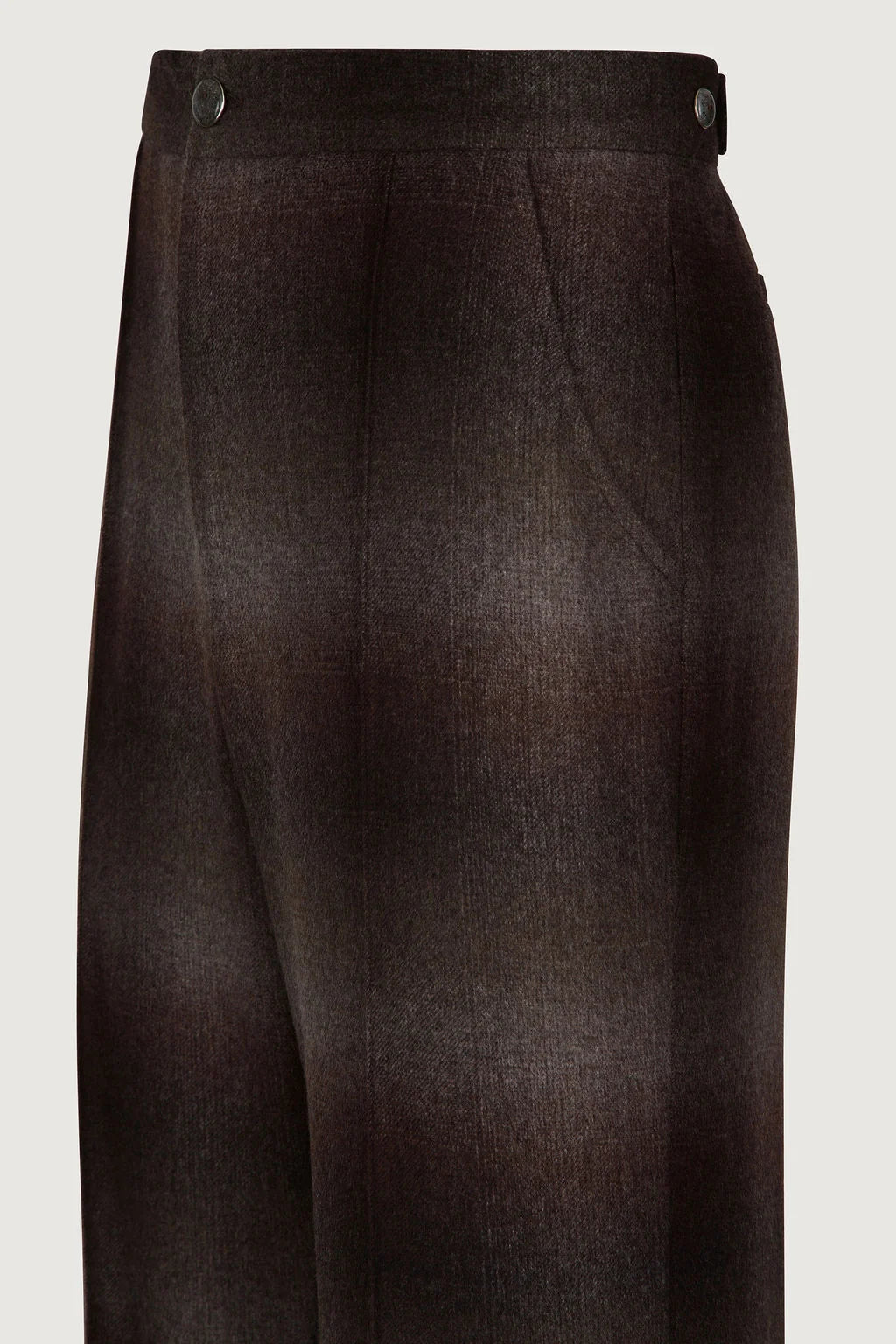 Chocolate Brown Cashmere Tailored Pant
