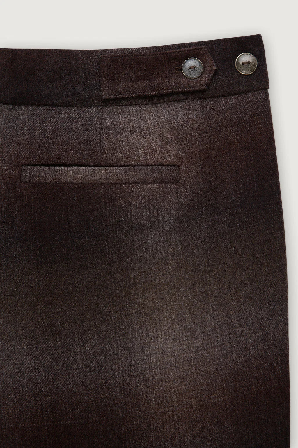 Chocolate Brown Cashmere Tailored Pant