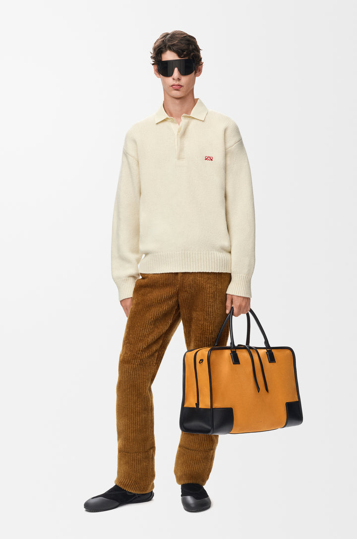 Polo sweater in wool
