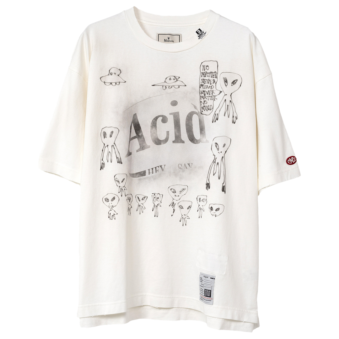 Distressed Acid Printed T-Shirt