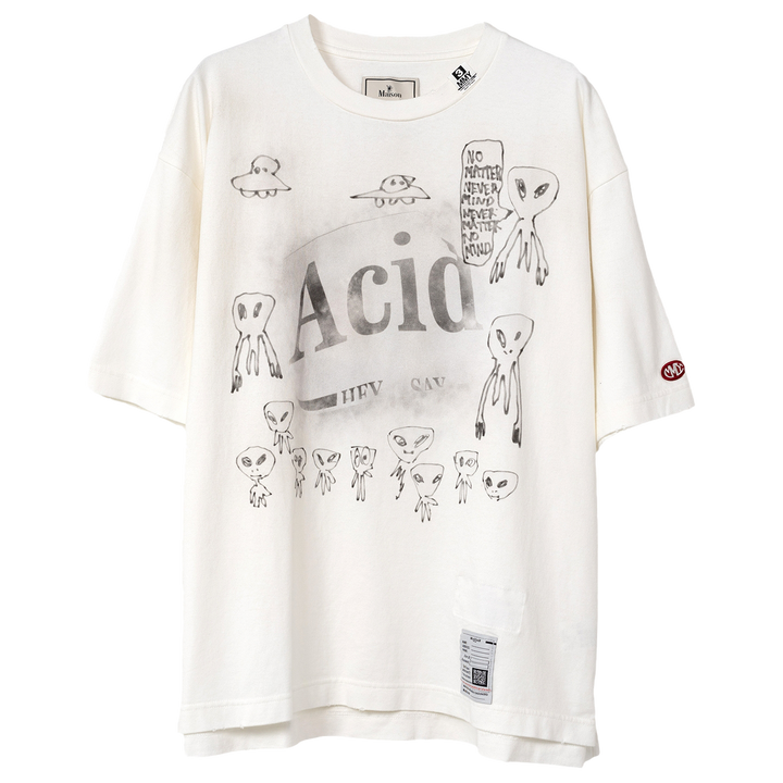 Distressed Acid Printed T-Shirt