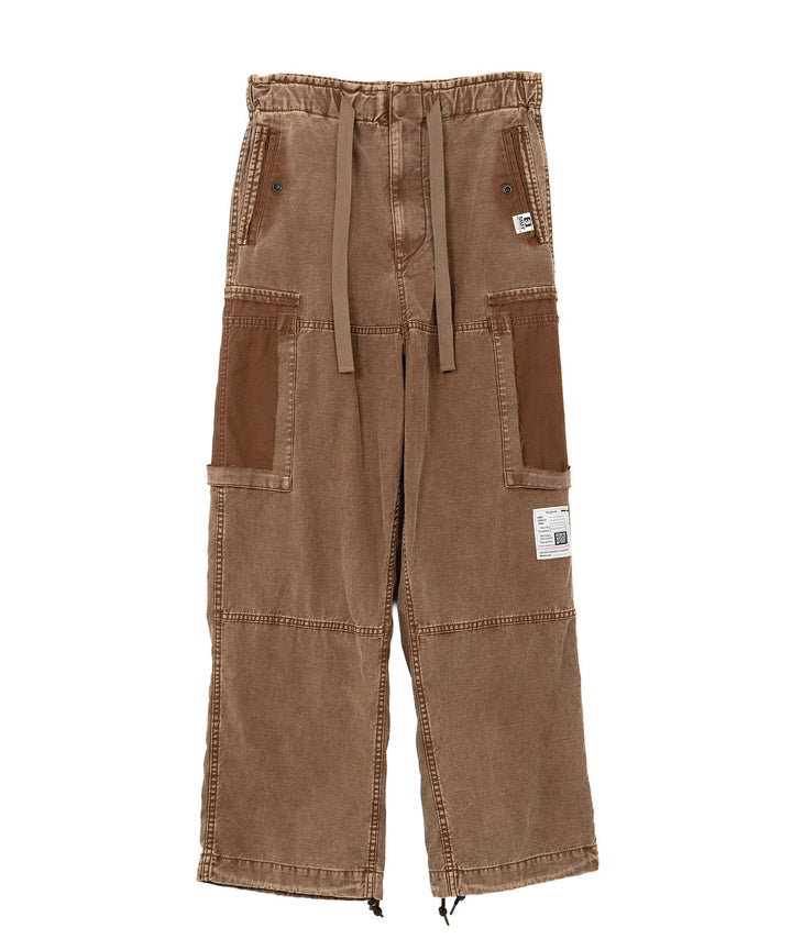 Cotton Satin Cargo Pants