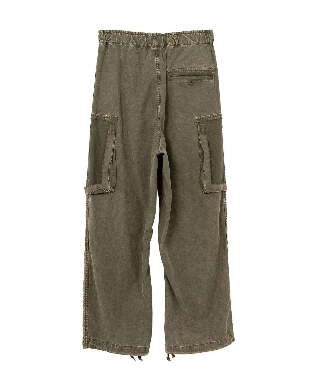 Cotton Satin Cargo Pants