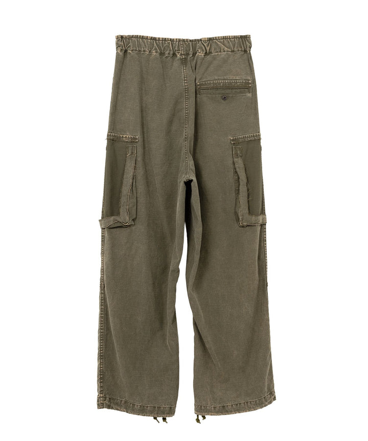 Cotton Satin Cargo Pants