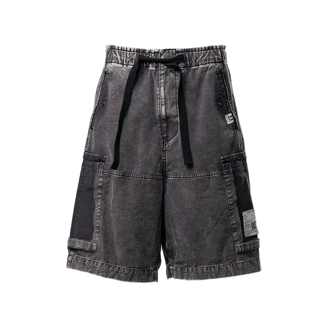 Cotton Satin Cargo Shorts