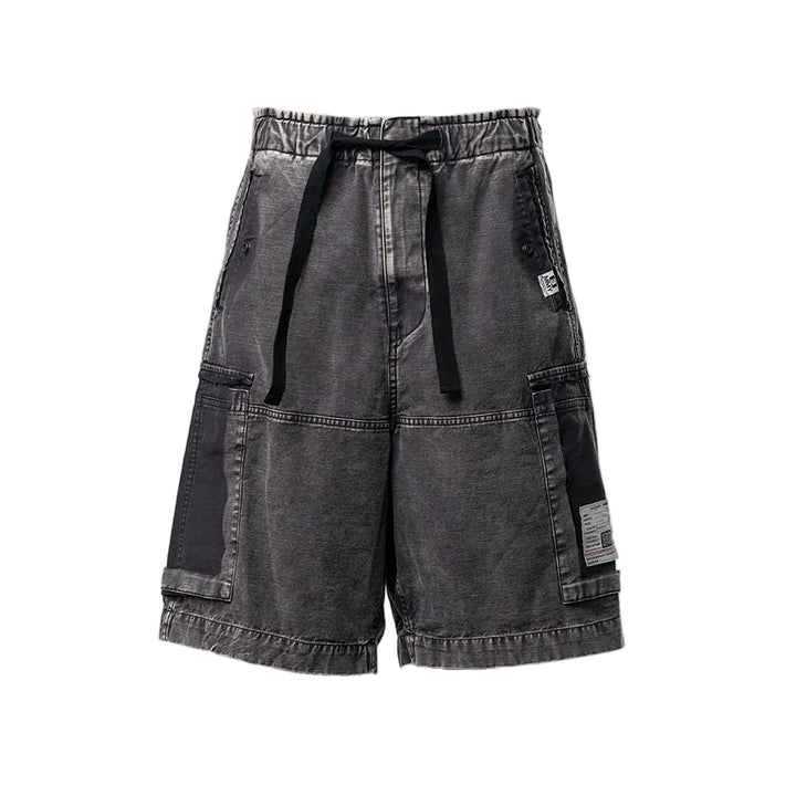 Cotton Satin Cargo Shorts