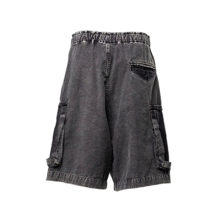 Cotton Satin Cargo Shorts