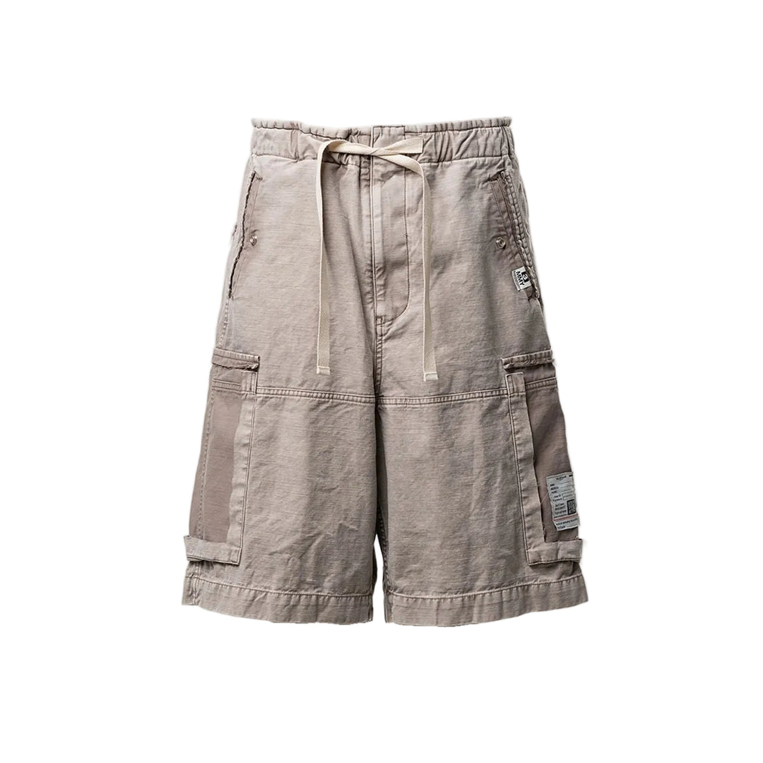 Cotton Satin Cargo Shorts