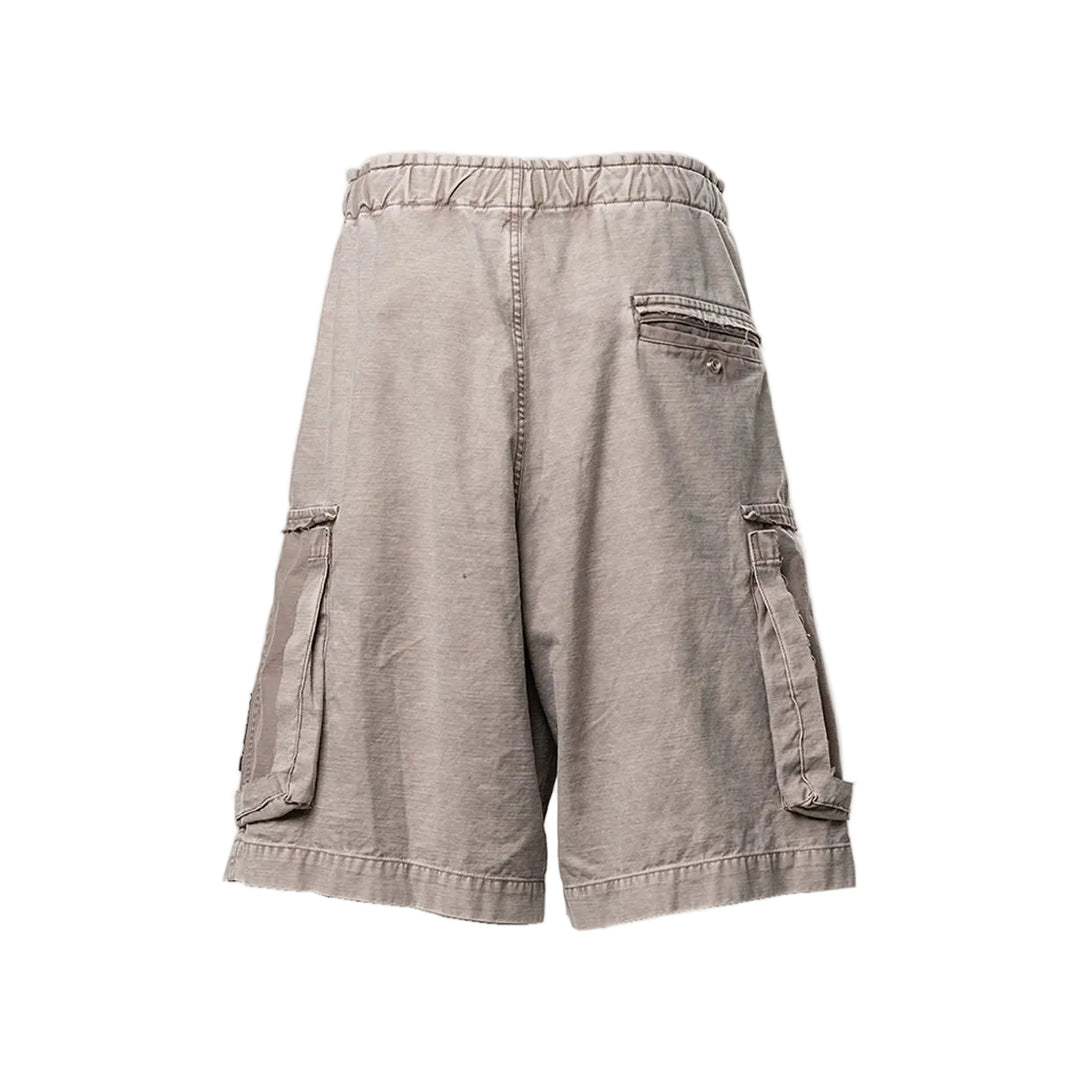 Cotton Satin Cargo Shorts