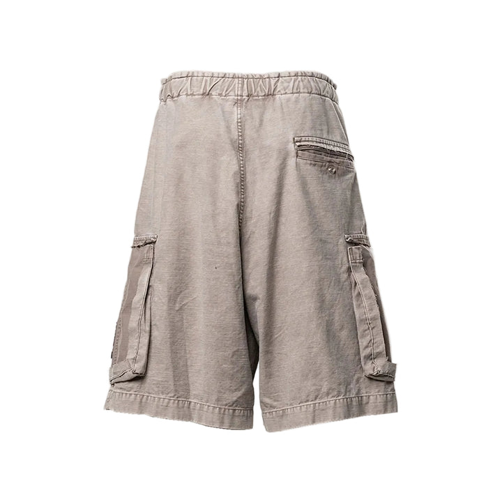 Cotton Satin Cargo Shorts