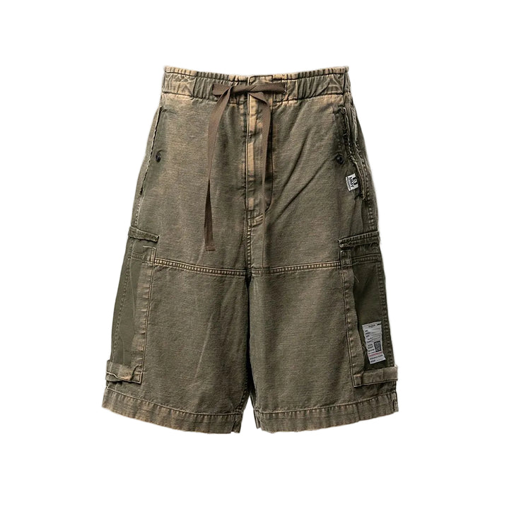 Cotton Satin Cargo Shorts
