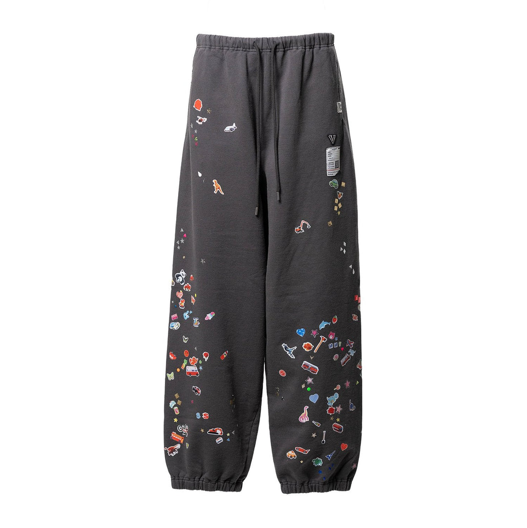 Kids Sticker Printed Sweat Pants