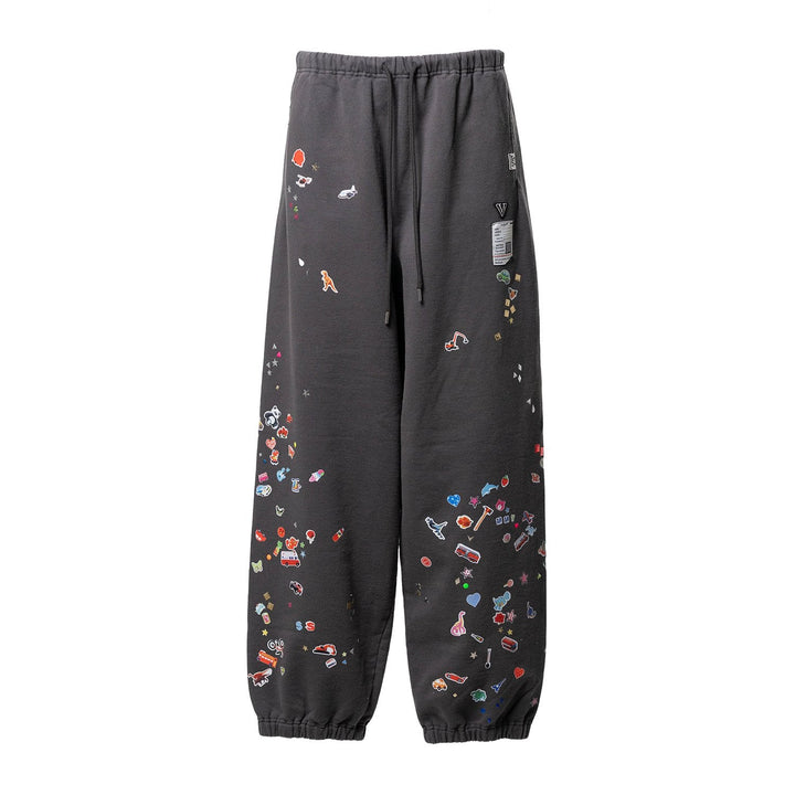 Kids Sticker Printed Sweat Pants