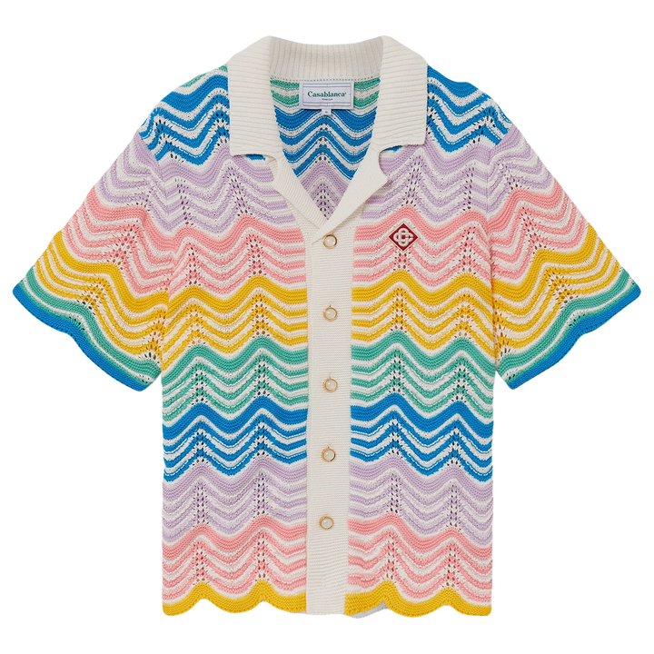 Gradient Wave Knit Shirt